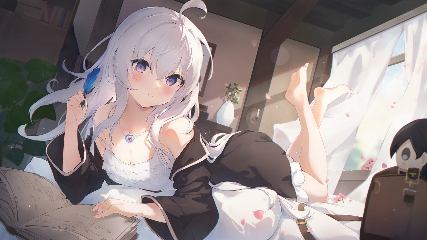 bai-hyacinth, elaina_(majotabi), lingerie, majo_no_tabitabi, wallpaper