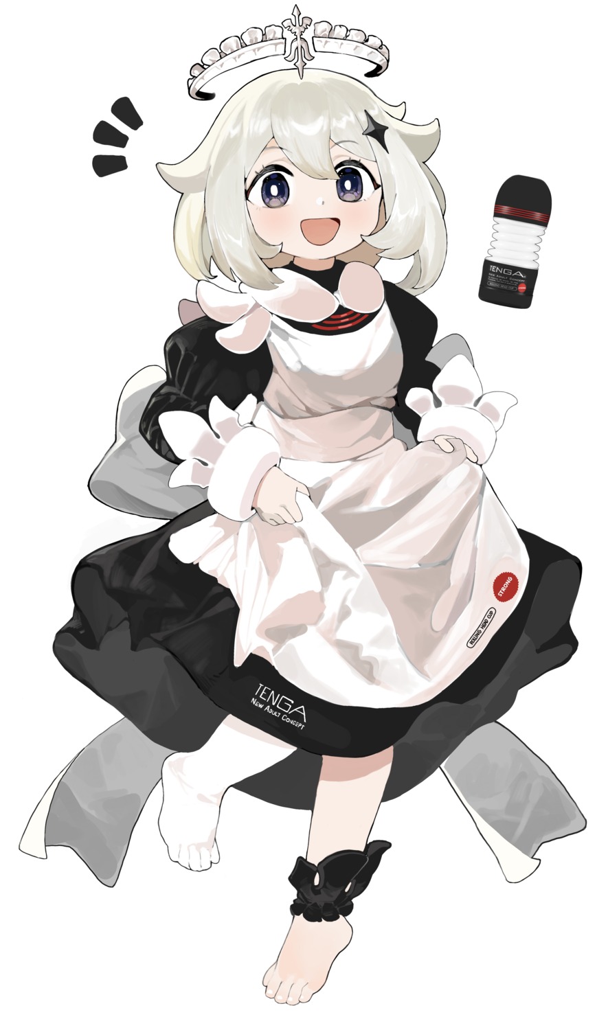 genshin_impact, maid, menthak0, paimon