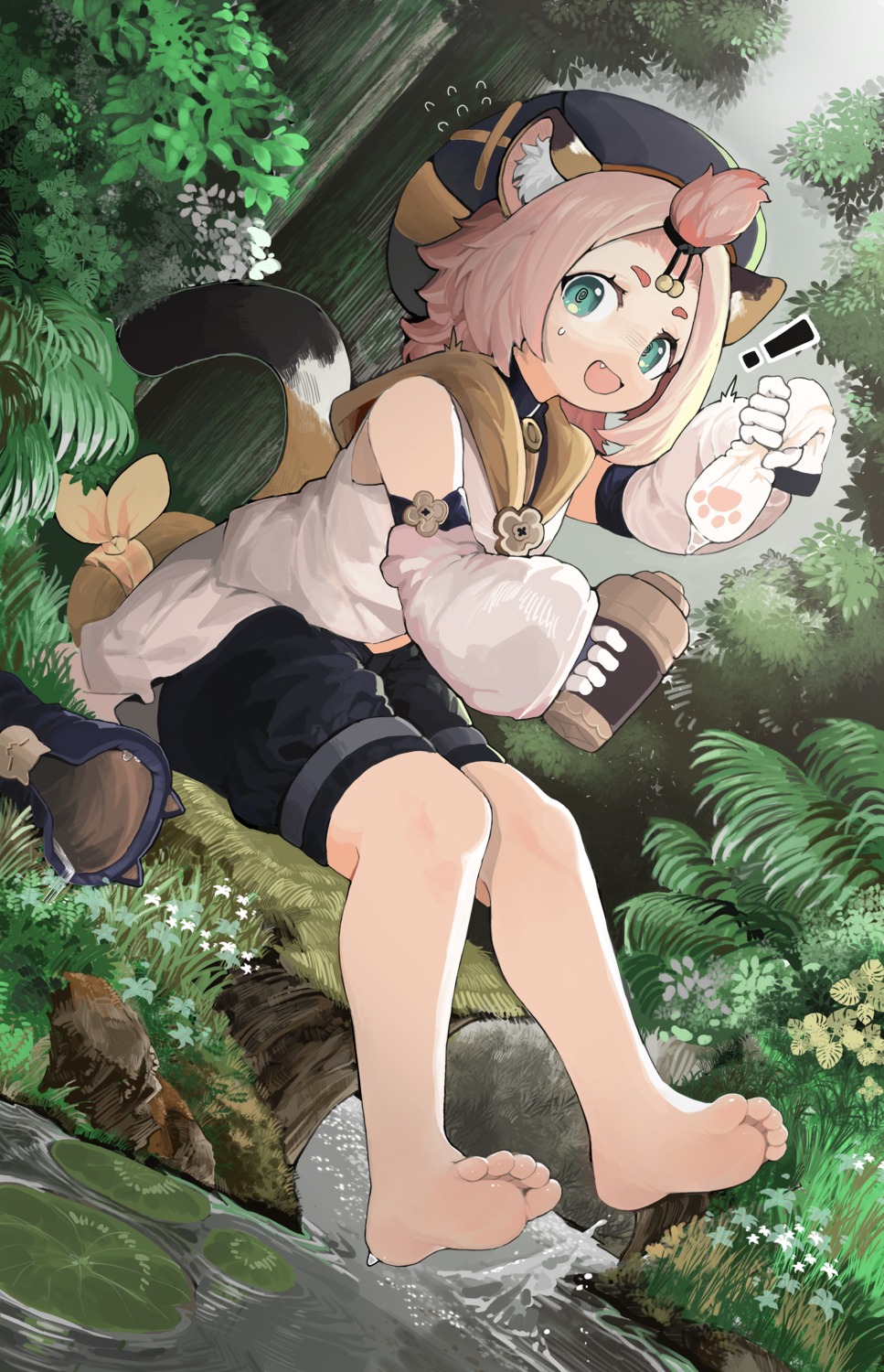 animal_ears, diona, feet, genshin_impact, menthak0, nekomimi, tail