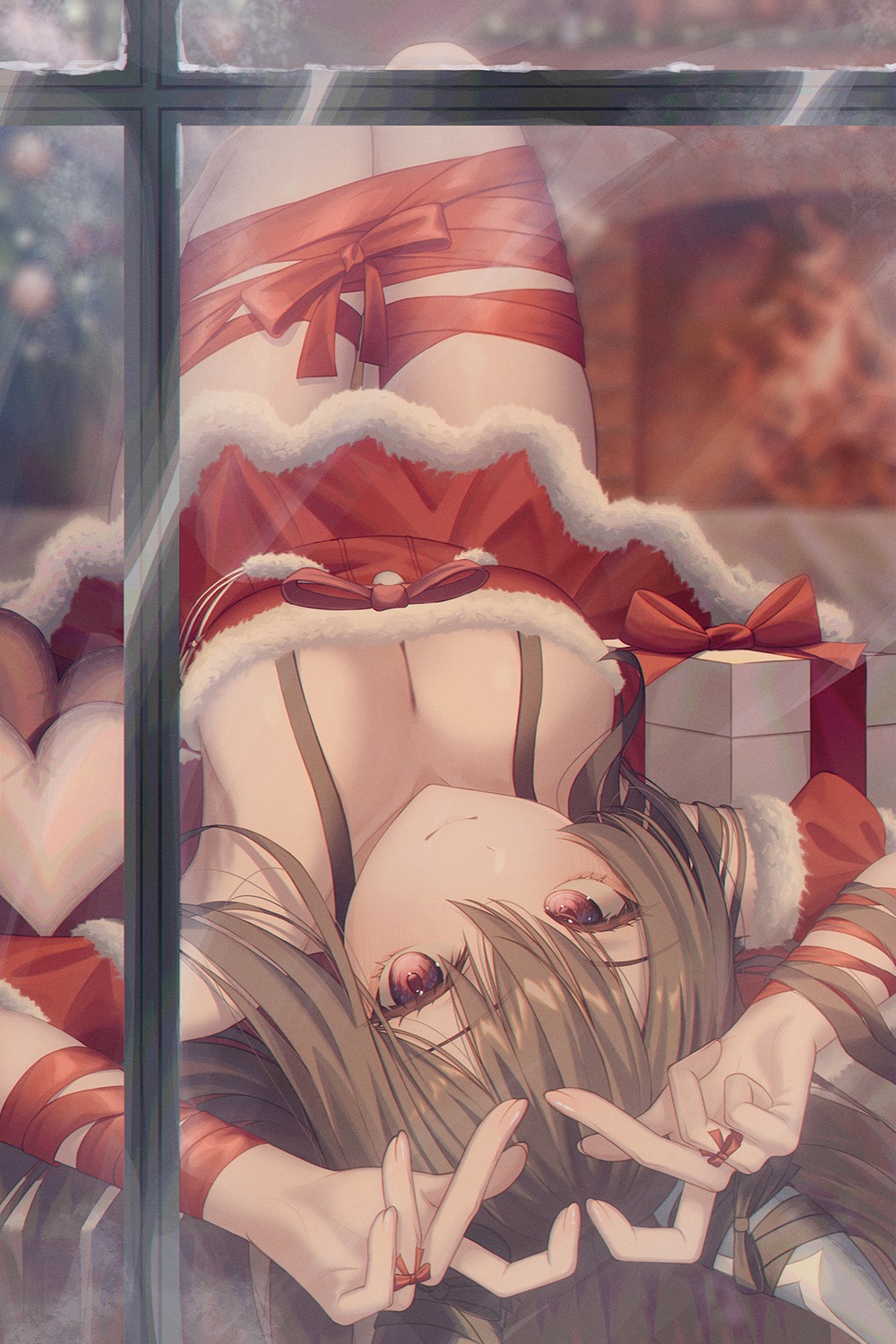 admire_vega_(umamusume), animal_ears, bondage, christmas, dress, rang_c, uma_musume_pretty_derby