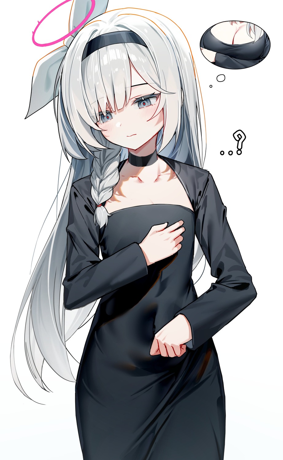 arona_(blue_archive), blue_archive, cosplay, dress, halo, plana_(blue_archive), sugar_(dndi888), sunaookami_shiroko