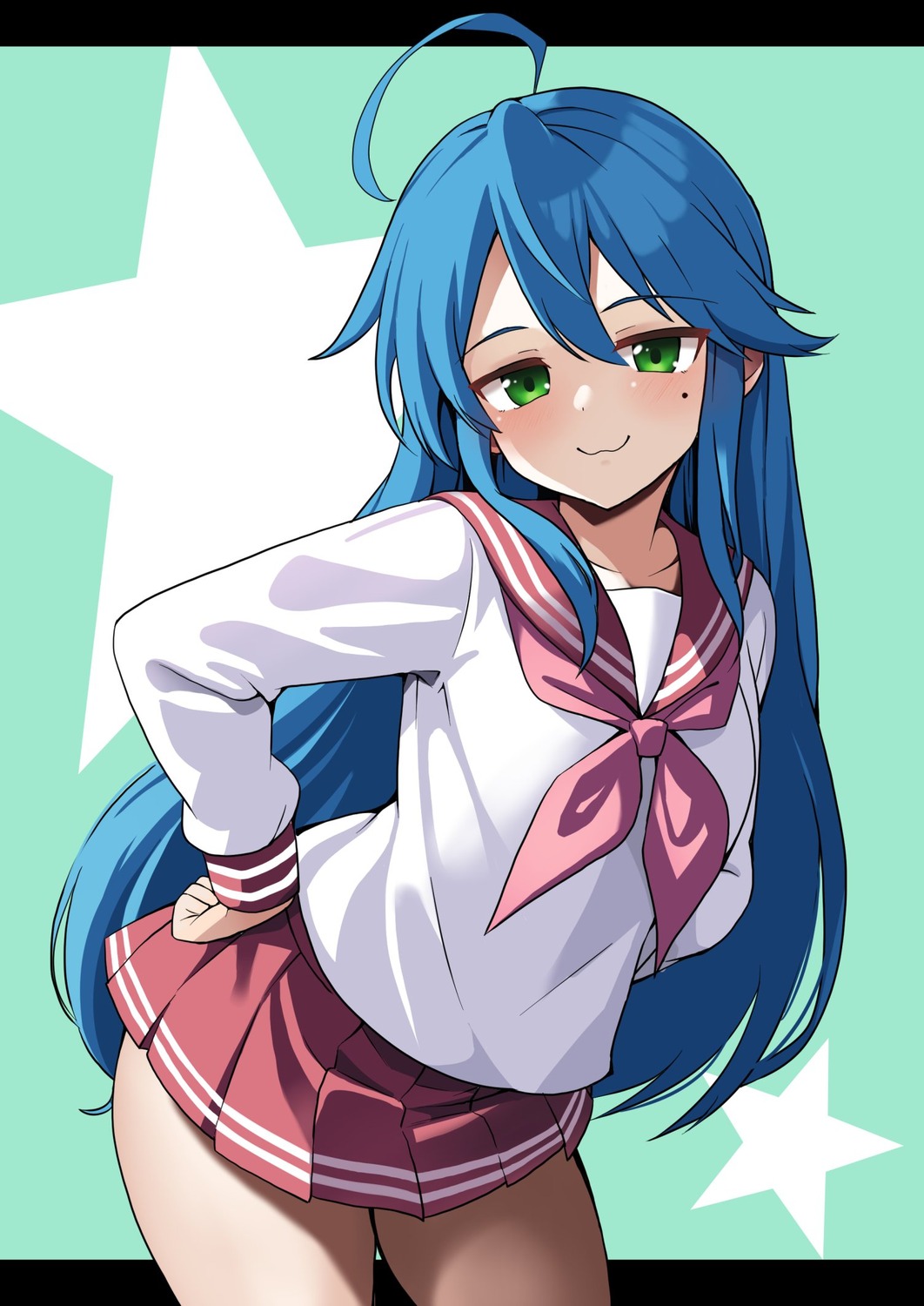 izumi_konata, ki-51_(ampullaria), lucky_star, seifuku