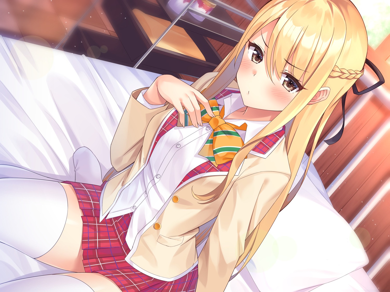 raro, seifuku, super_nagoyaka, thighhighs