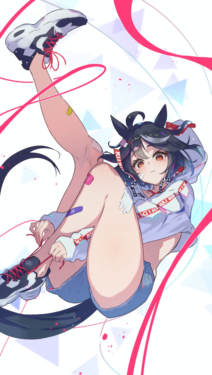 animal_ears, bandaid, kitasan_black_(umamusume), tail, uma_musume_pretty_derby, yakousei_a