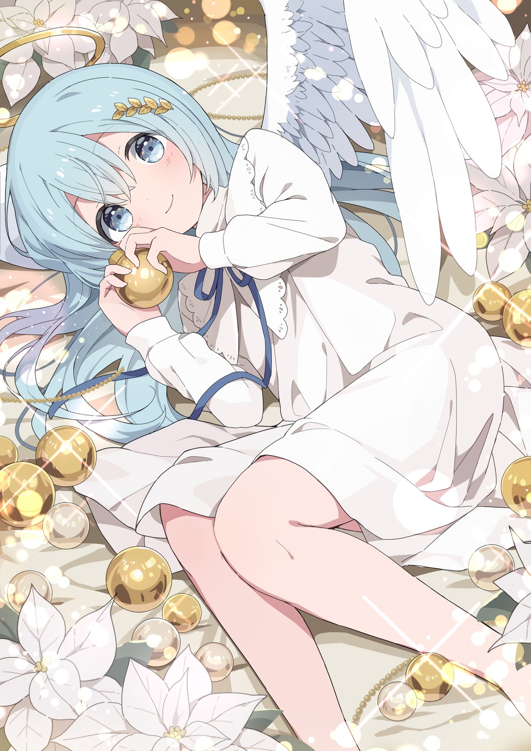 angel, christmas, dress, mochigome_(ununquadium), wings