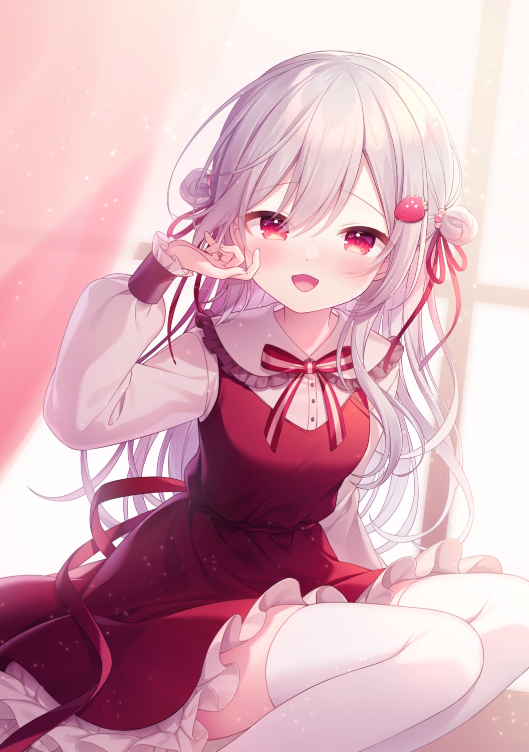 amene_kurumi, dress, thighhighs