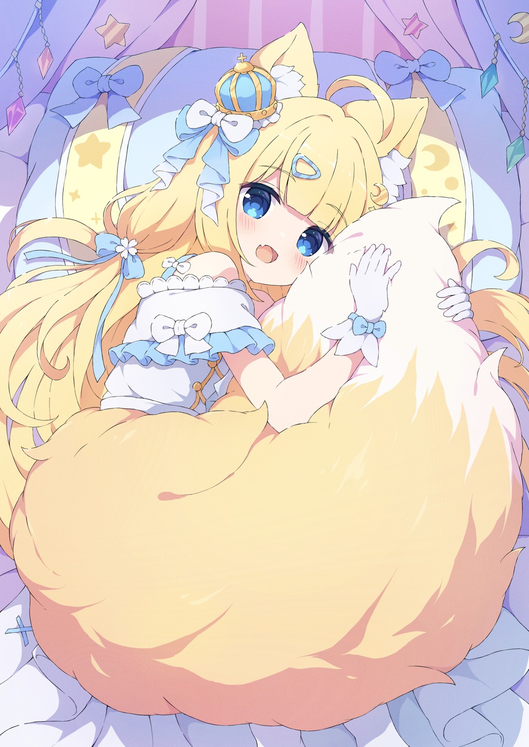 animal_ears, indie_virtual_youtuber, kitsune, tail, tsukino_shimo, tyakomes