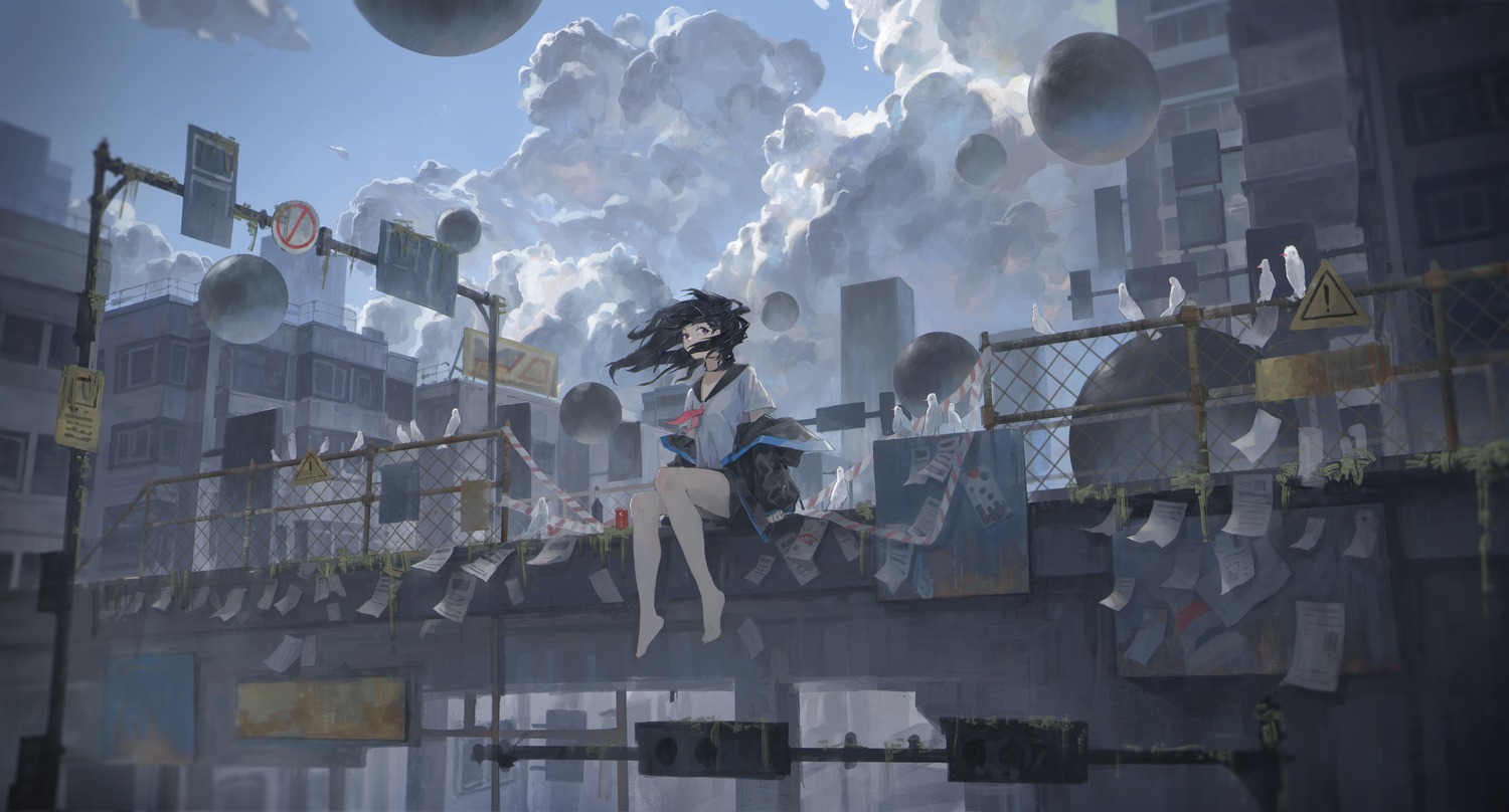 landscape, rotarran, seifuku