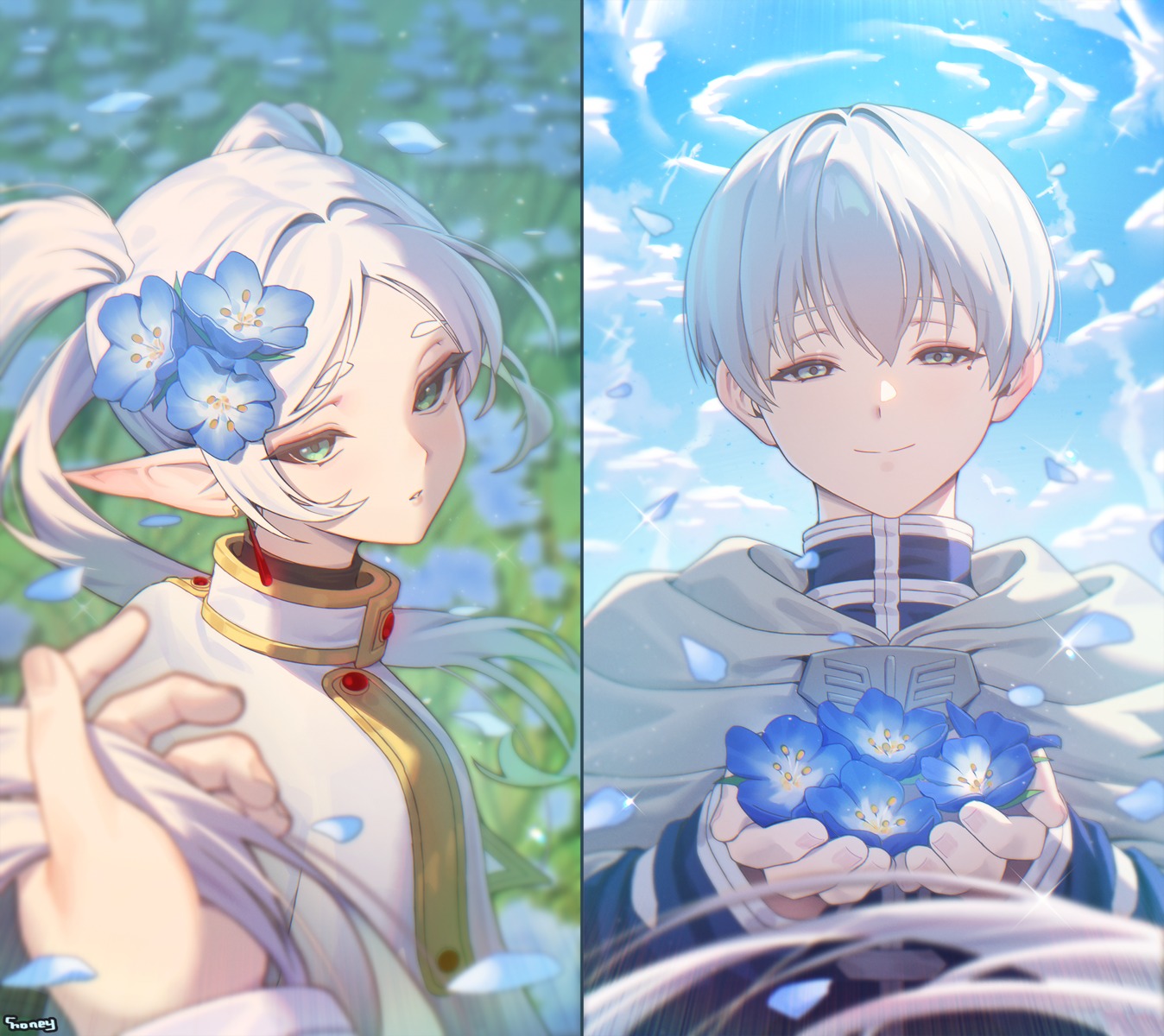 choney, elf, frieren, himmel, pointy_ears, sousou_no_frieren
