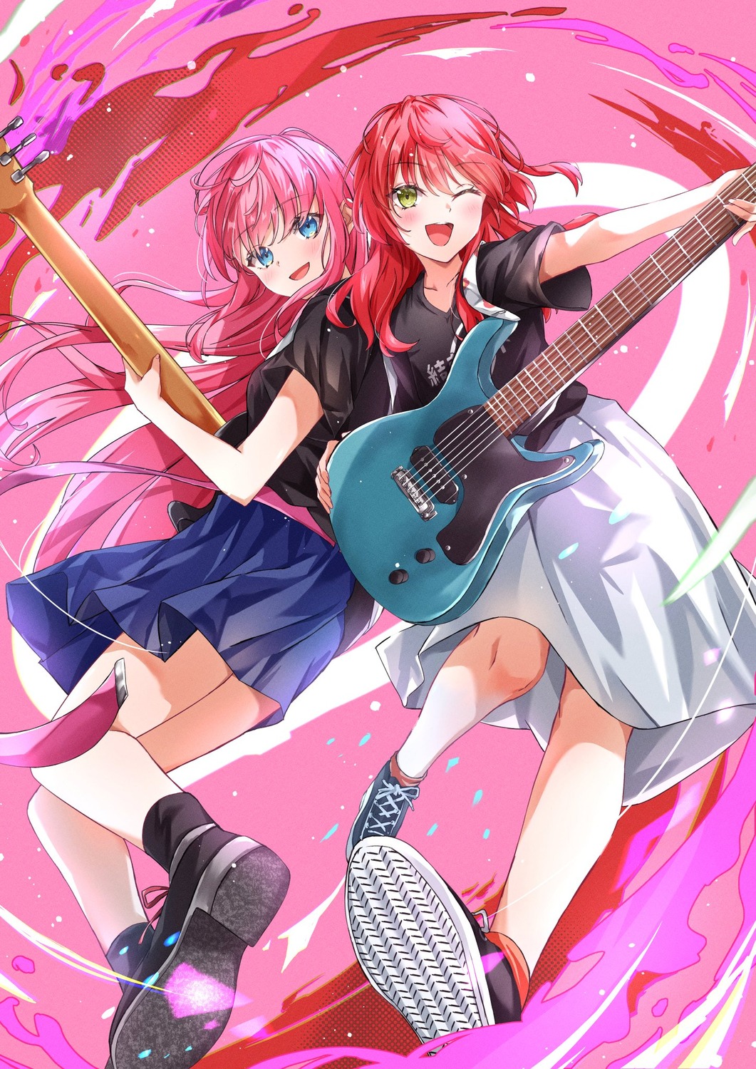 bocchi_the_rock!, gotou_hitori, guitar, kikugawa_roku, kita_ikuyo