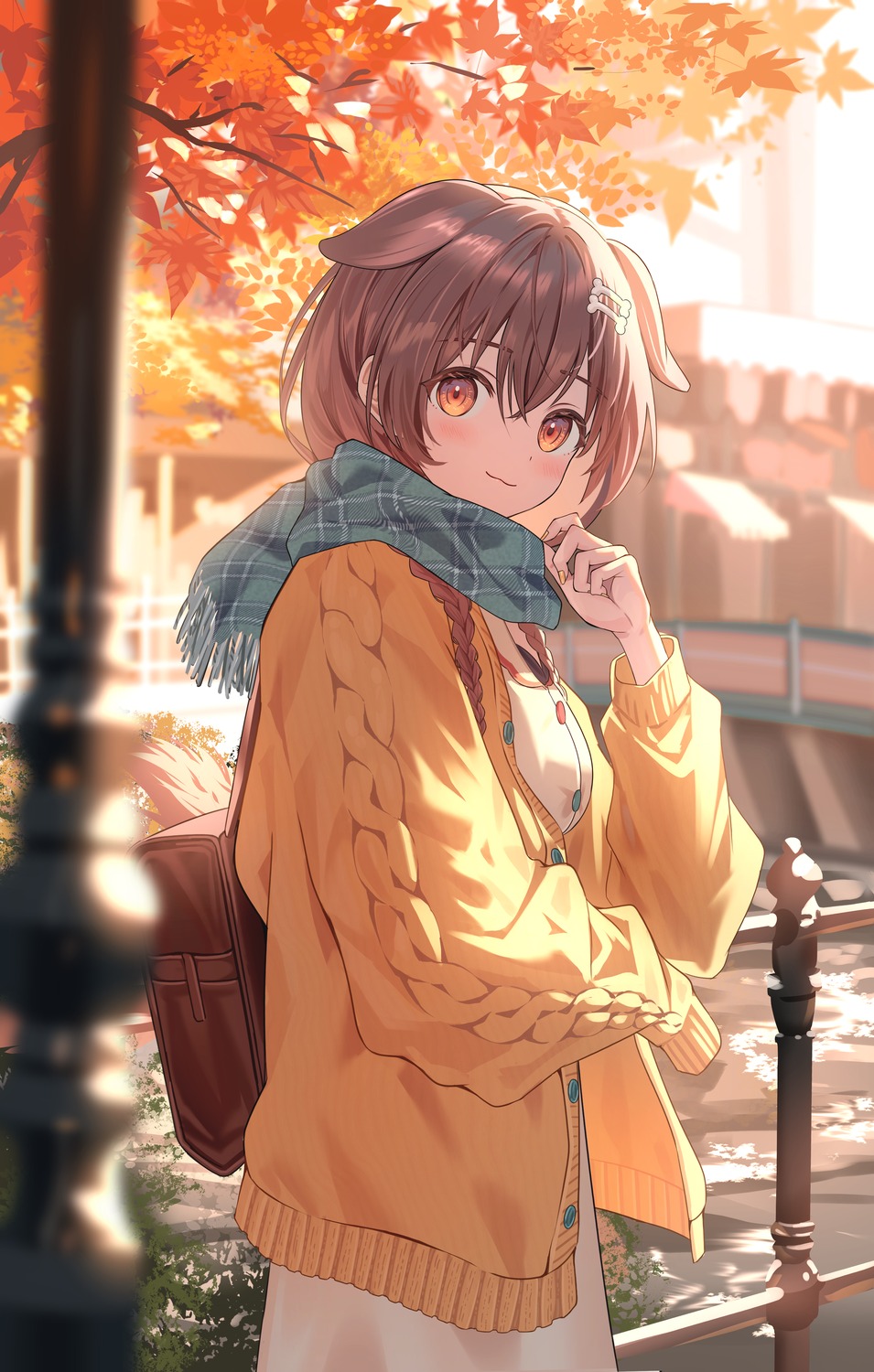animal_ears, hololive, hololive_gamers, inugami_korone, inumimi, komiya_latte, sweater, tail