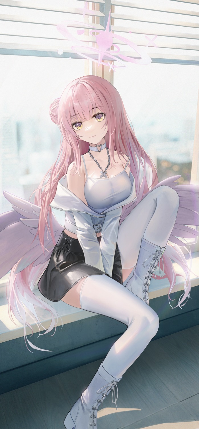 angel, blue_archive, flippy_(cripine111), misono_mika, thighhighs, wings
