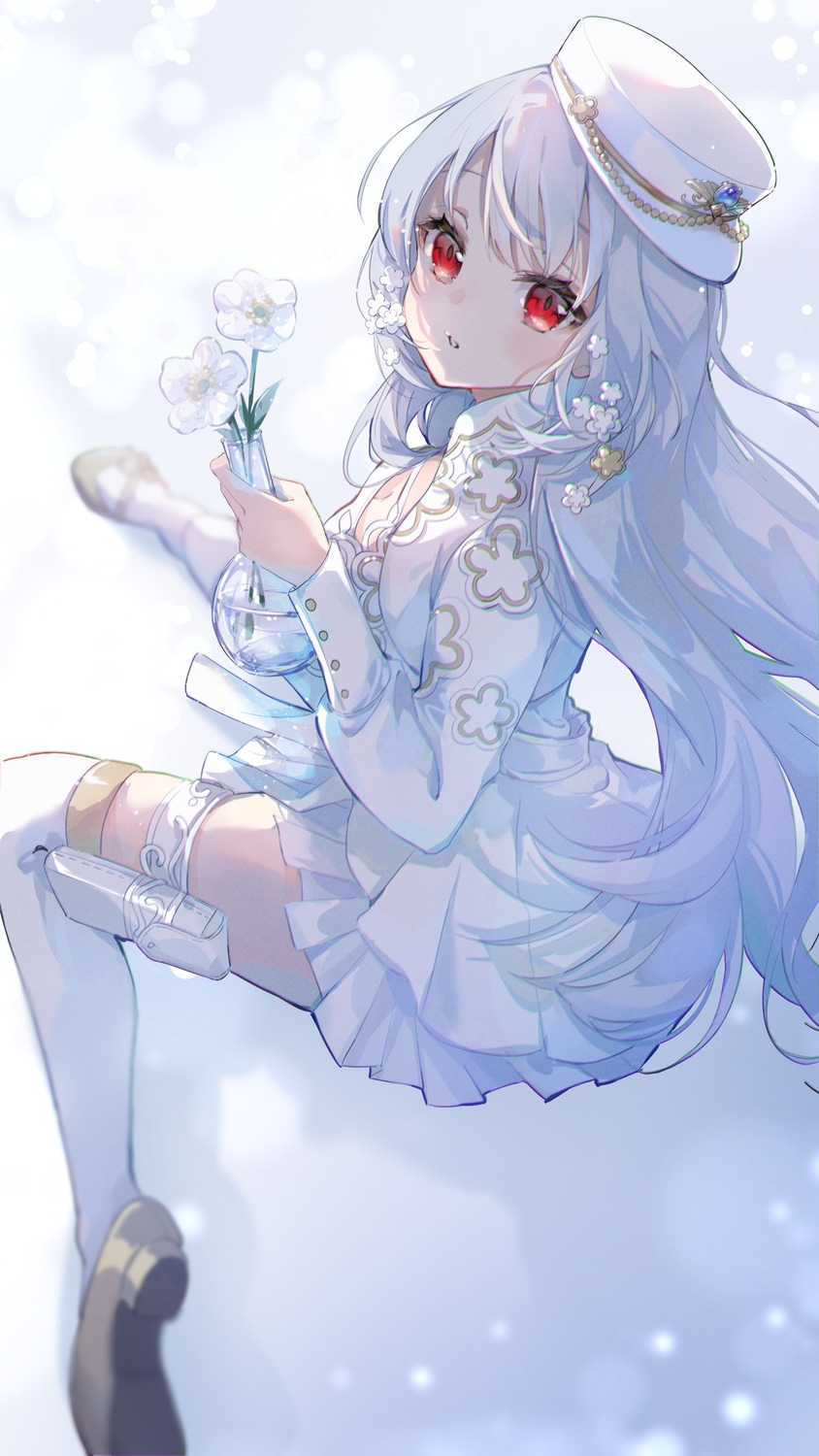 dress, garter, hakase_fuyuki, nijisanji, tagme, thighhighs