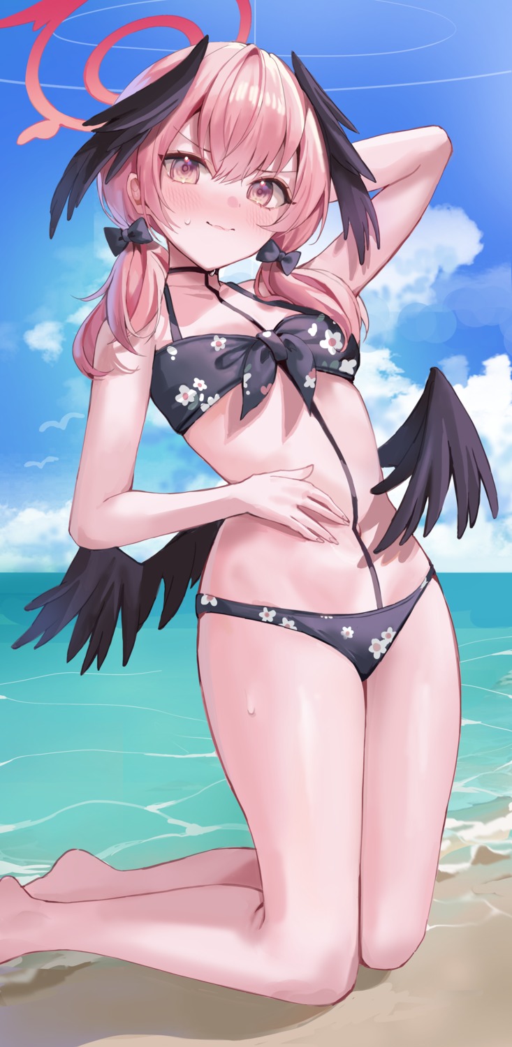 bikini, blue_archive, halo, ri_yonn, shimoe_koharu, swimsuits, wings