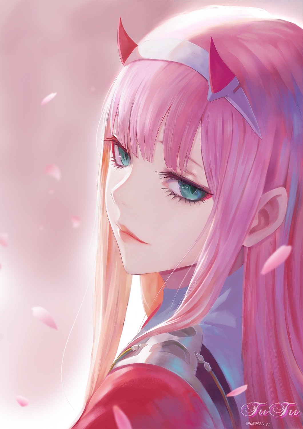 darling_in_the_franxx, fufu, horns, uniform, zero_two_(darling_in_the_franxx)