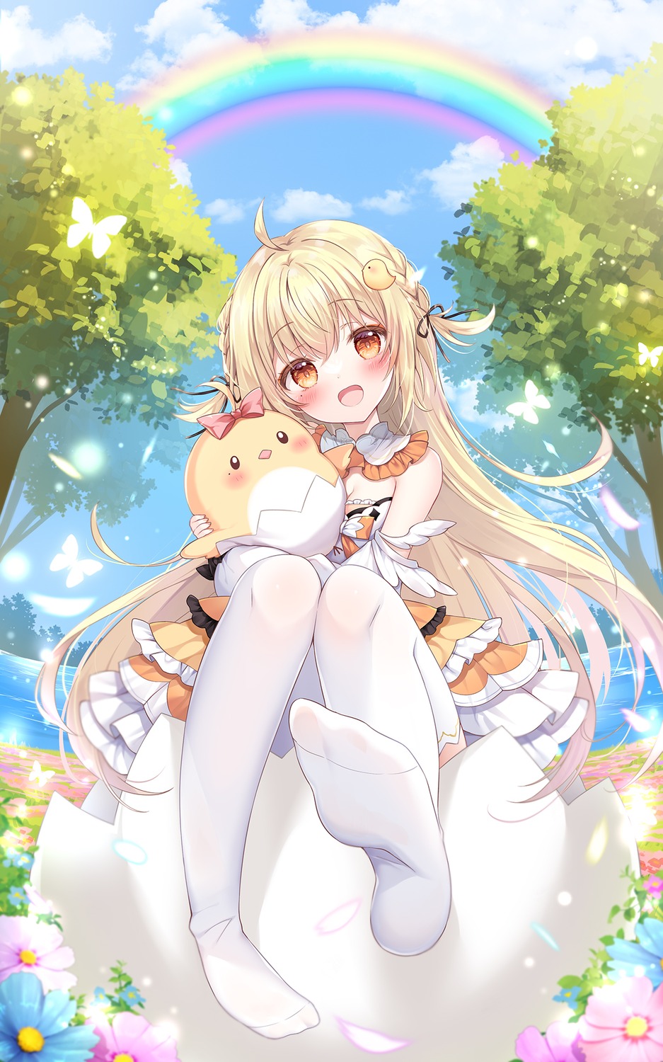 feet, indie_virtual_youtuber, picpicgram, takanashi_anzu, thighhighs, wings