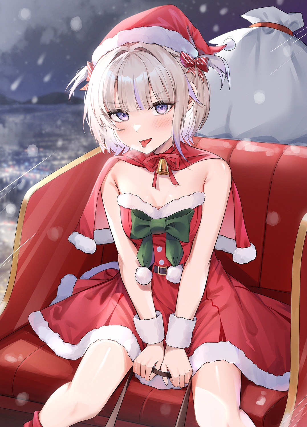 bu_leike, christmas, dress, hololive, hololive_dev_is, no_bra, todoroki_hajime