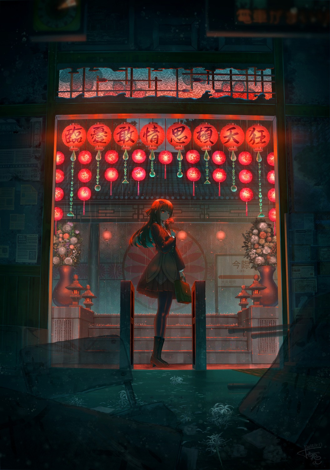 landscape, seifuku, shuu_illust