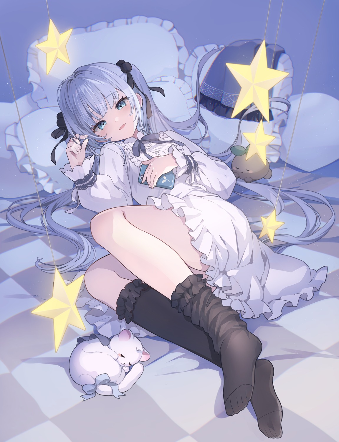 dress, indie_virtual_youtuber, mizushiro_futaba, momoyama_momo, neko