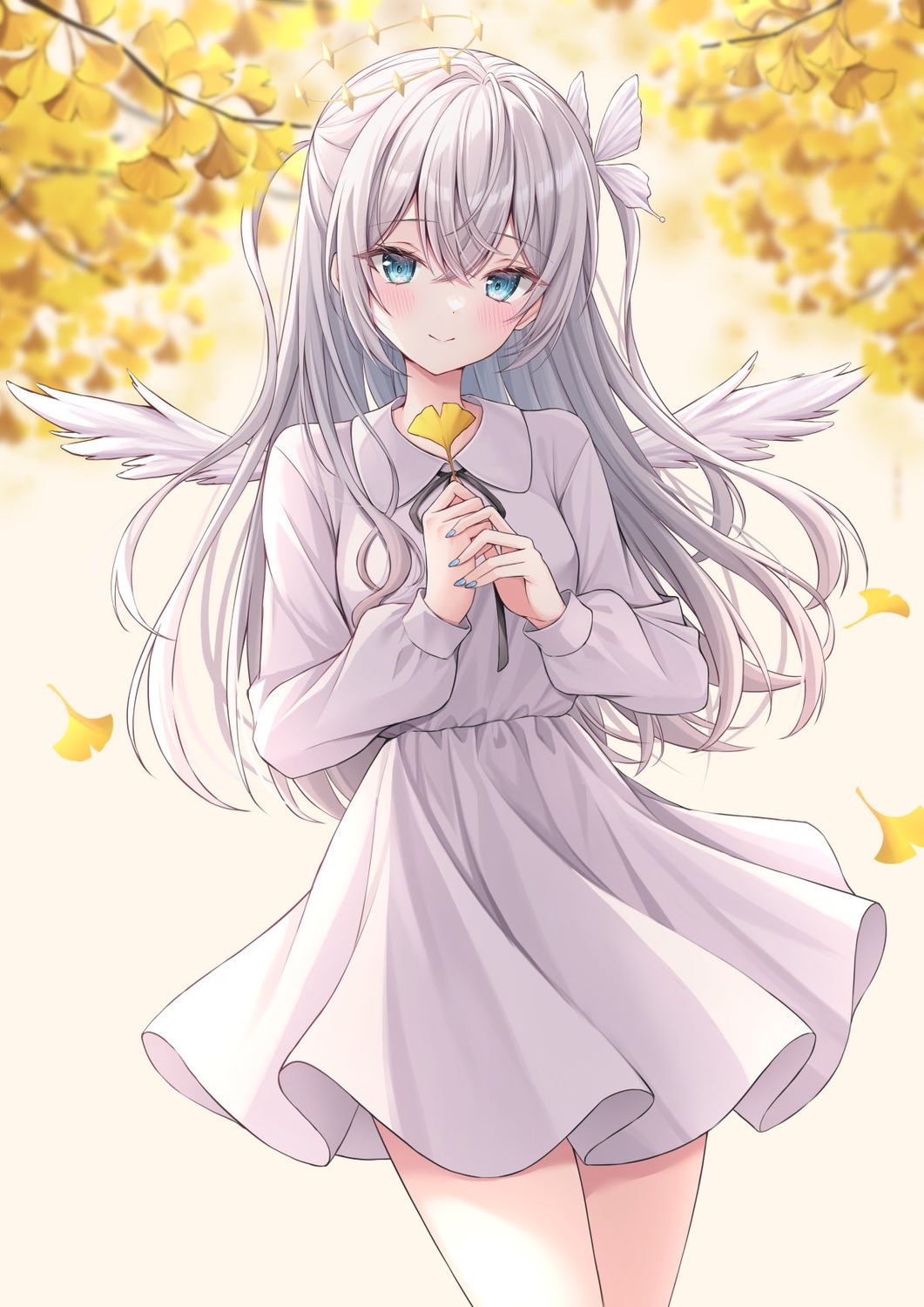 angel, dress, hiuzawa_reira, indie_virtual_youtuber, nakaji_(artist), wings