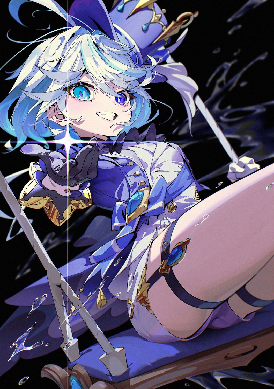 furina, garter, genshin_impact, heterochromia, otokoe