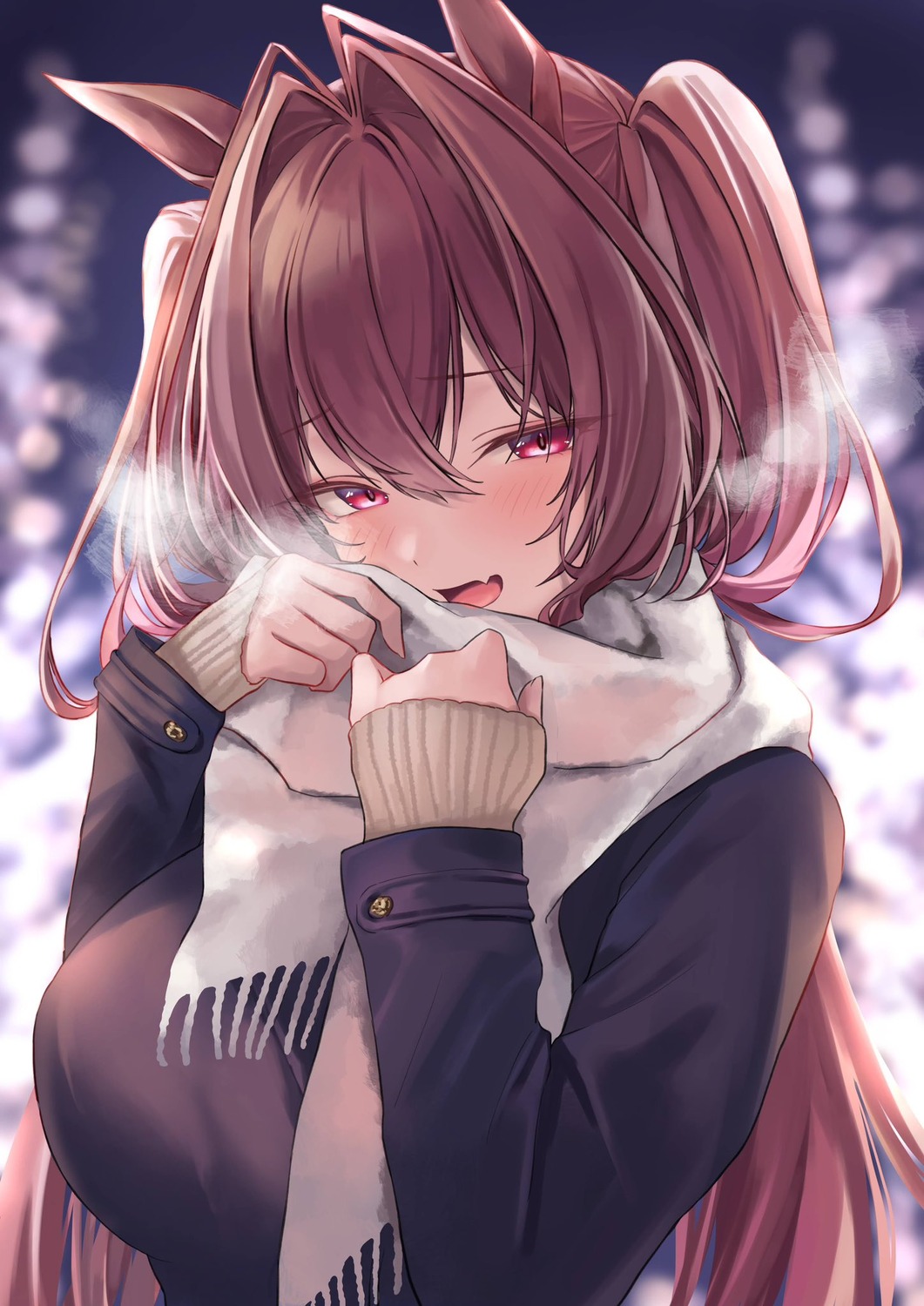 animal_ears, daiwa_scarlet_(umamusume), huziko, sweater, uma_musume_pretty_derby