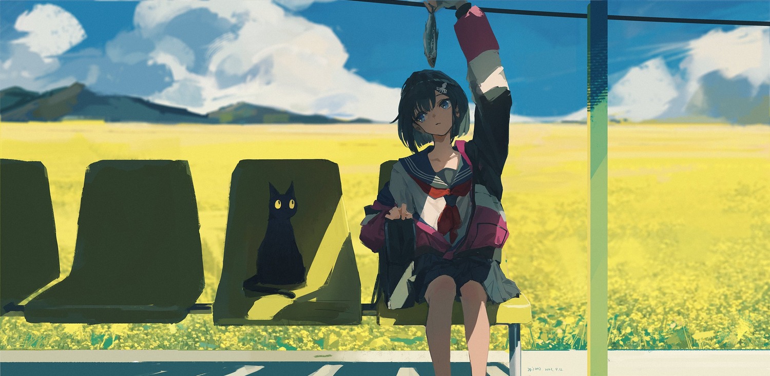neko, seifuku, xilmo