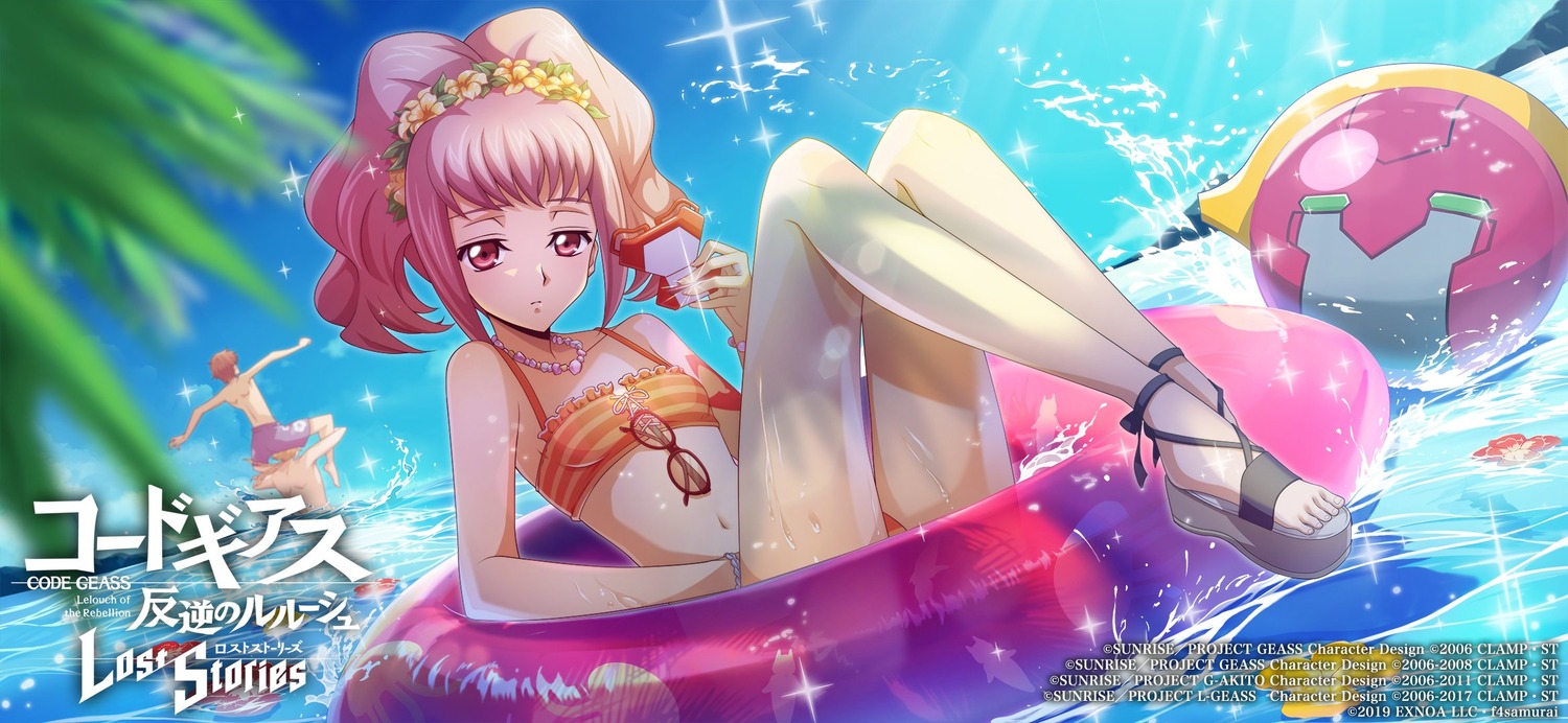 anya_alstreim, bikini, code_geass, code_geass:_lost_stories, gino_weinberg, kururugi_suzaku, megane, swimsuits