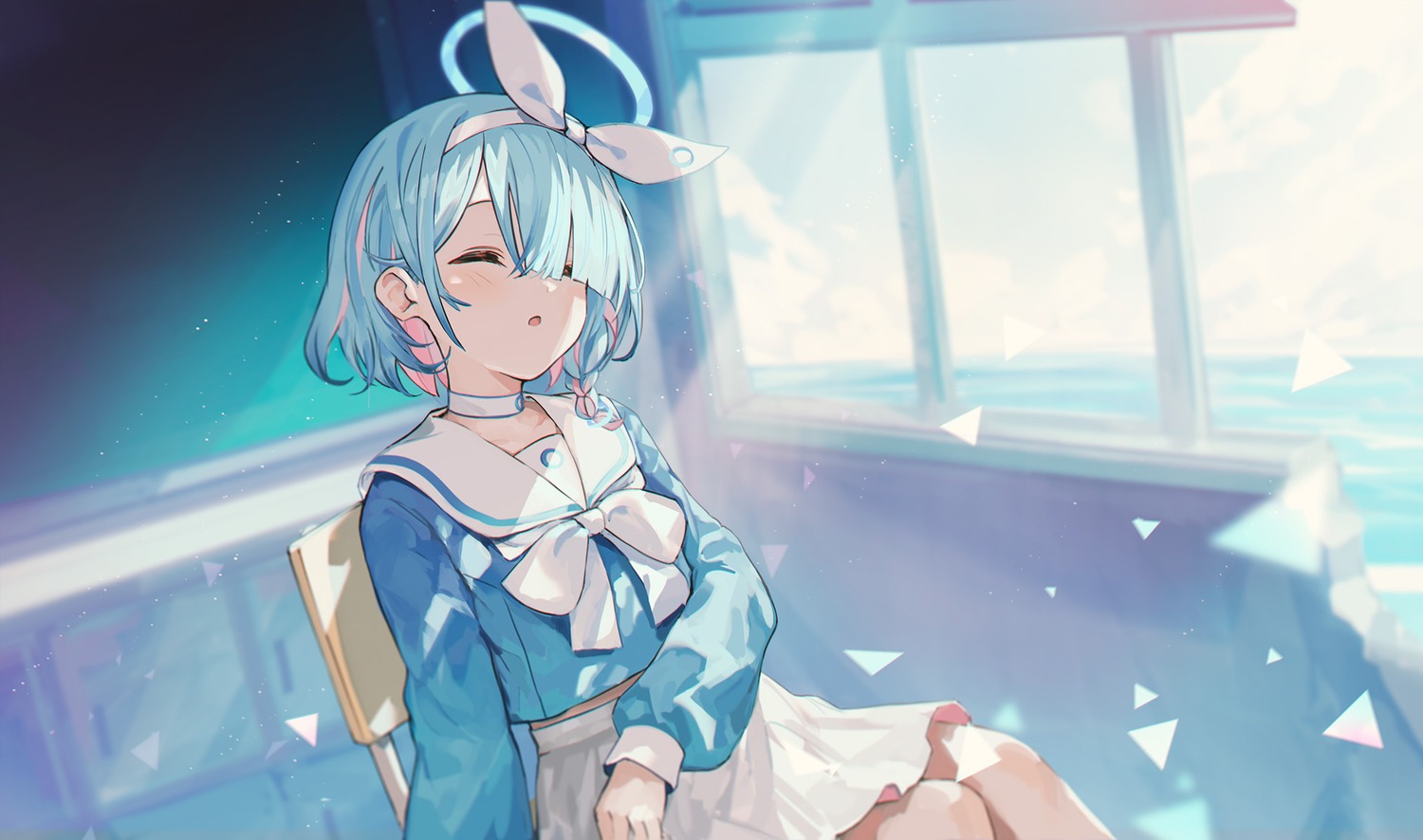 arona_(blue_archive), blue_archive, halo, makihitsuji, seifuku