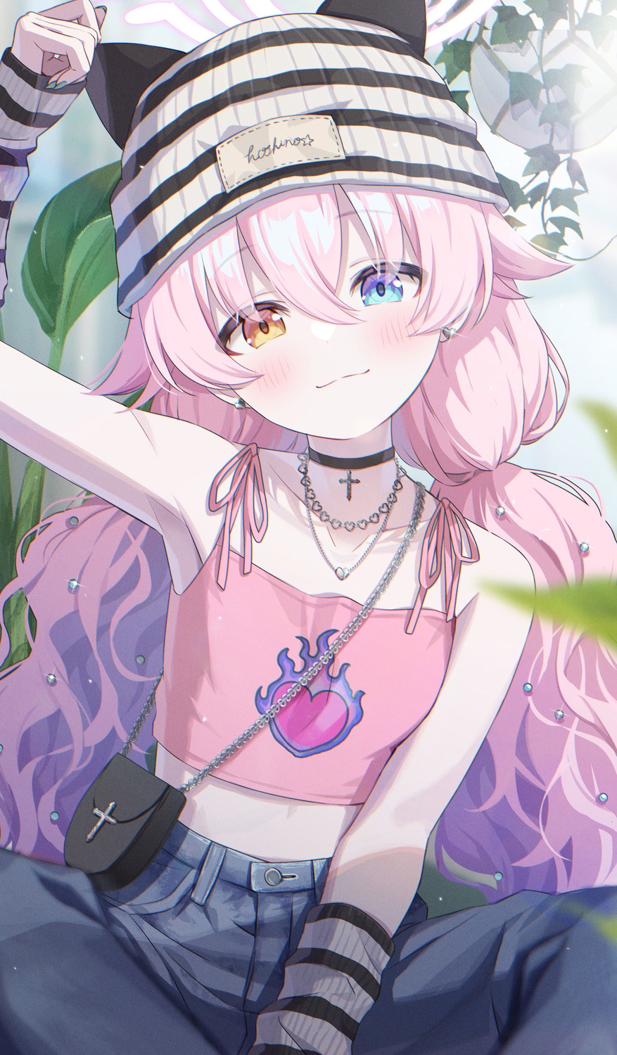 animal_ears, blue_archive, halo, heterochromia, momoimon, nekomimi, takanashi_hoshino
