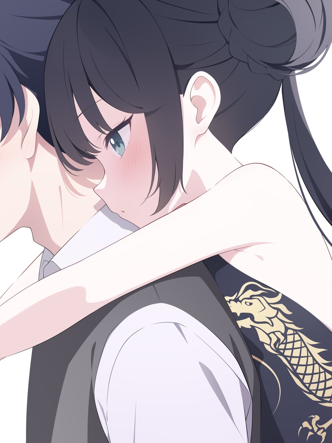 asian_clothes, blue_archive, jyt, no_bra, ryuuge_kisaki