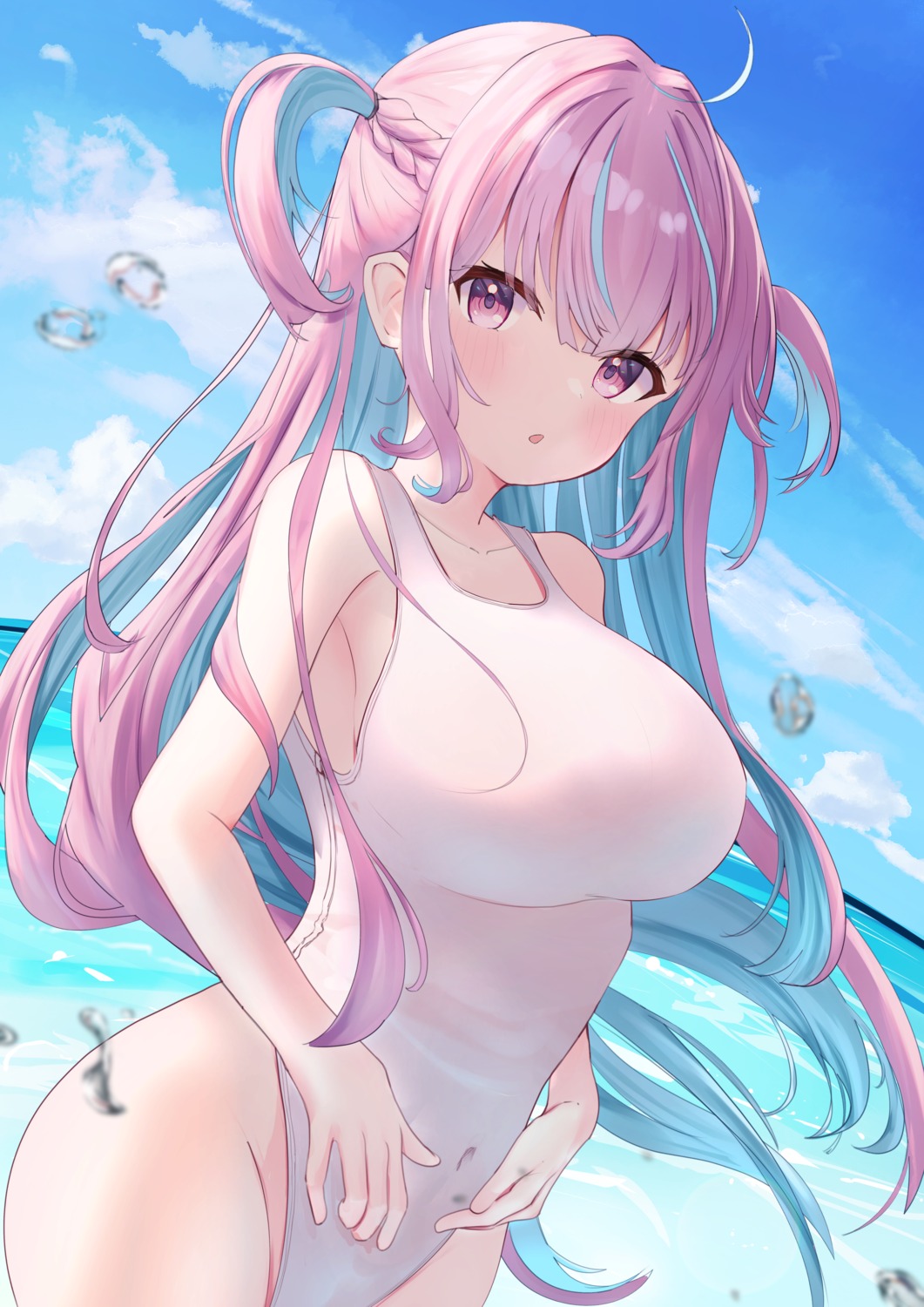 hololive, kagura_nagi, minato_aqua, swimsuits