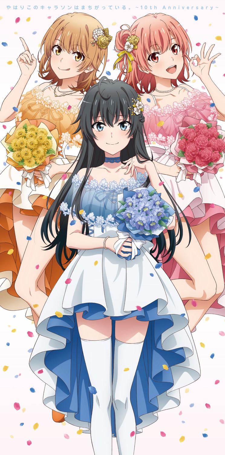 dress, isshiki_iroha, see_through, tagme, thighhighs, yahari_ore_no_seishun_lovecome_wa_machigatteiru., yuigahama_yui, yukinoshita_yukino