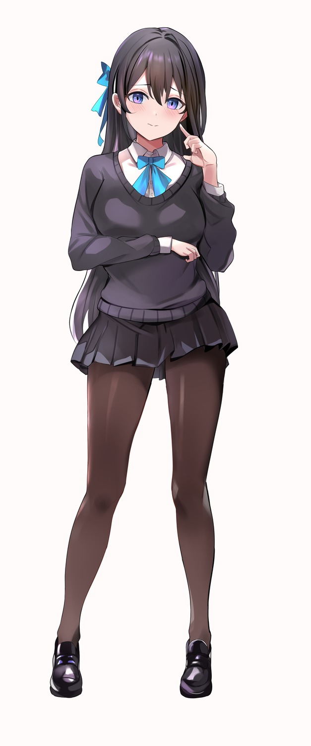 pantyhose, seifuku, sweater, tomas_(kaosu22)
