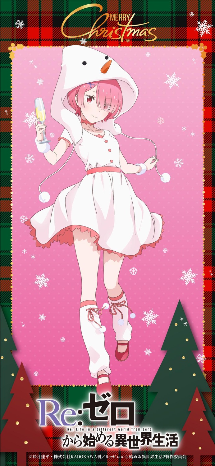 christmas, dress, ram_(re_zero), re:zero_kara_hajimeru_isekai_seikatsu, tagme