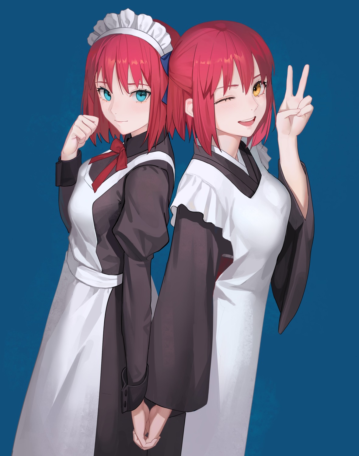 drid, hisui, kohaku, maid, tsukihime, wa_maid, yuri