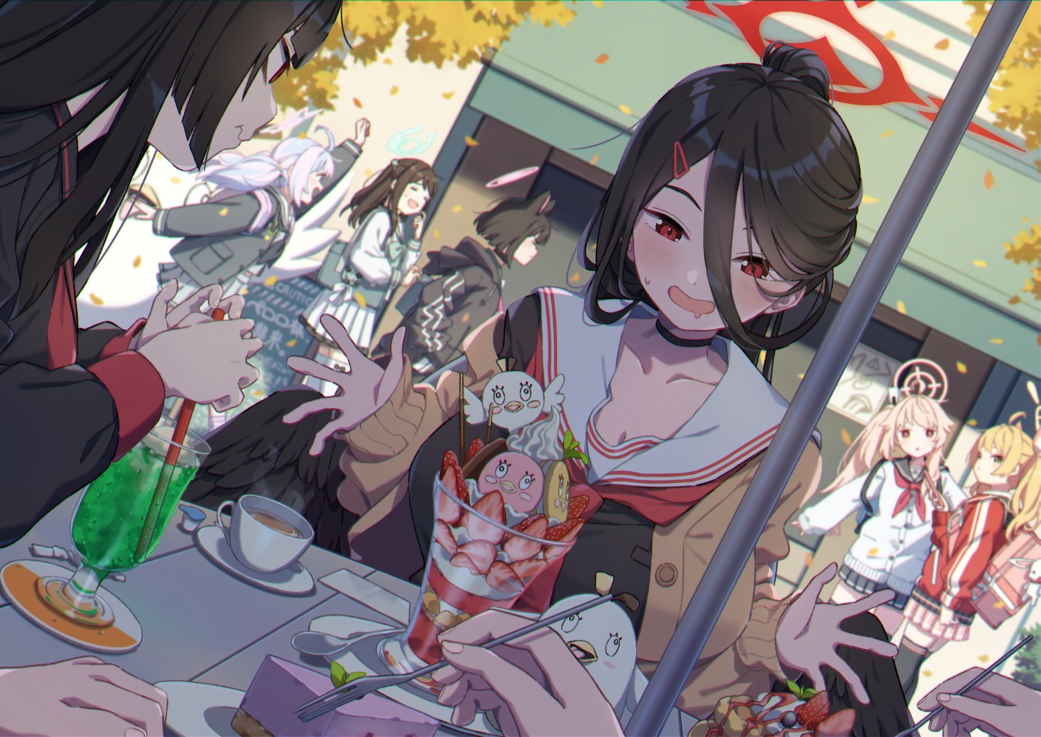 angel, animal_ears, blue_archive, halo, hanekawa_hasumi, ibaragi_yoshimi, kenzaki_tsurugi, kurimura_airi