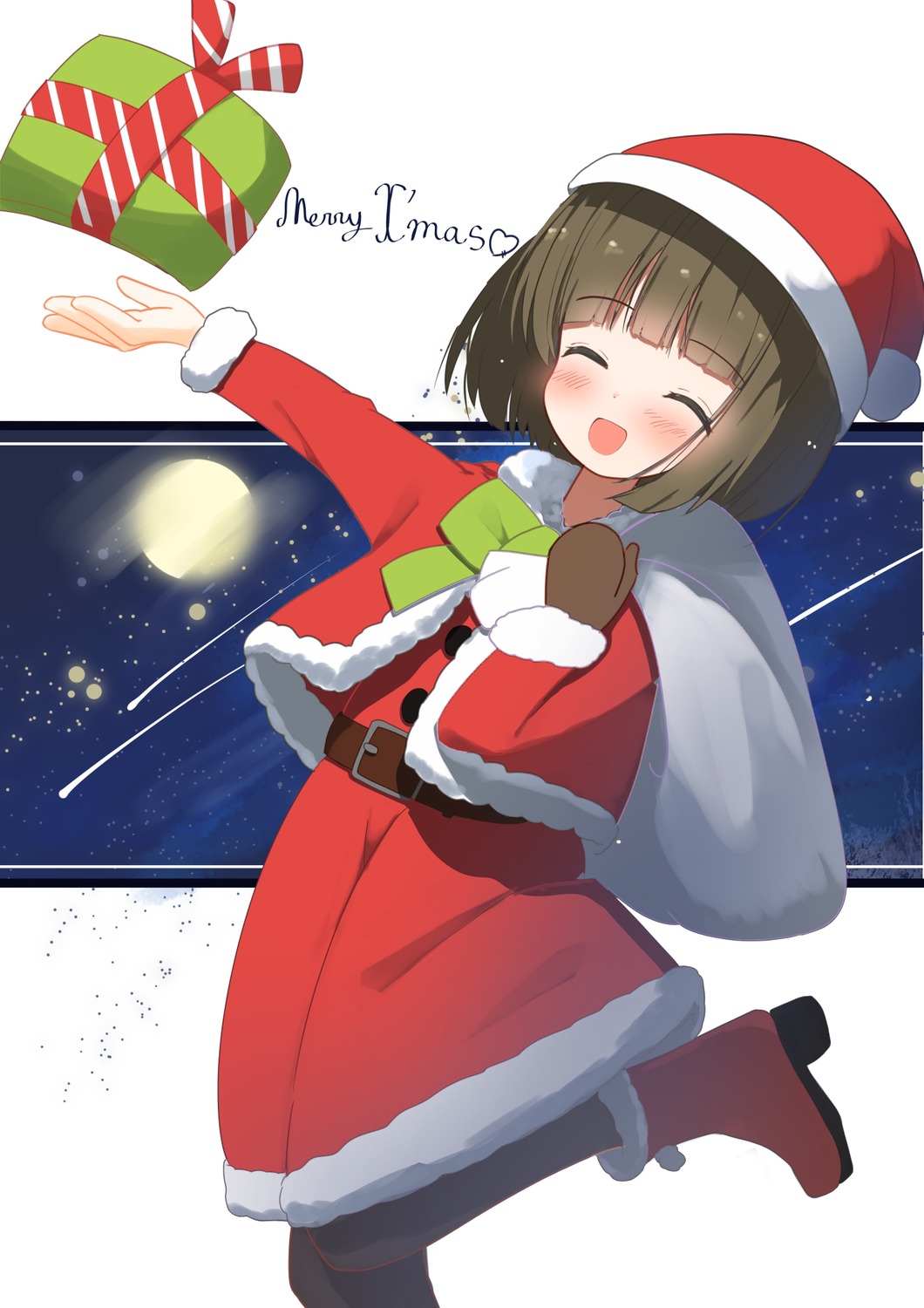 christmas, dress, heels, kin-iro_mosaic, oomiya_shinobu, pantyhose, wanwan