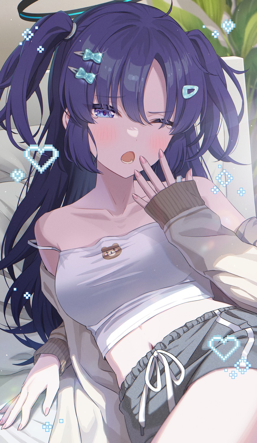 blue_archive, halo, hayase_yuuka, momoimon