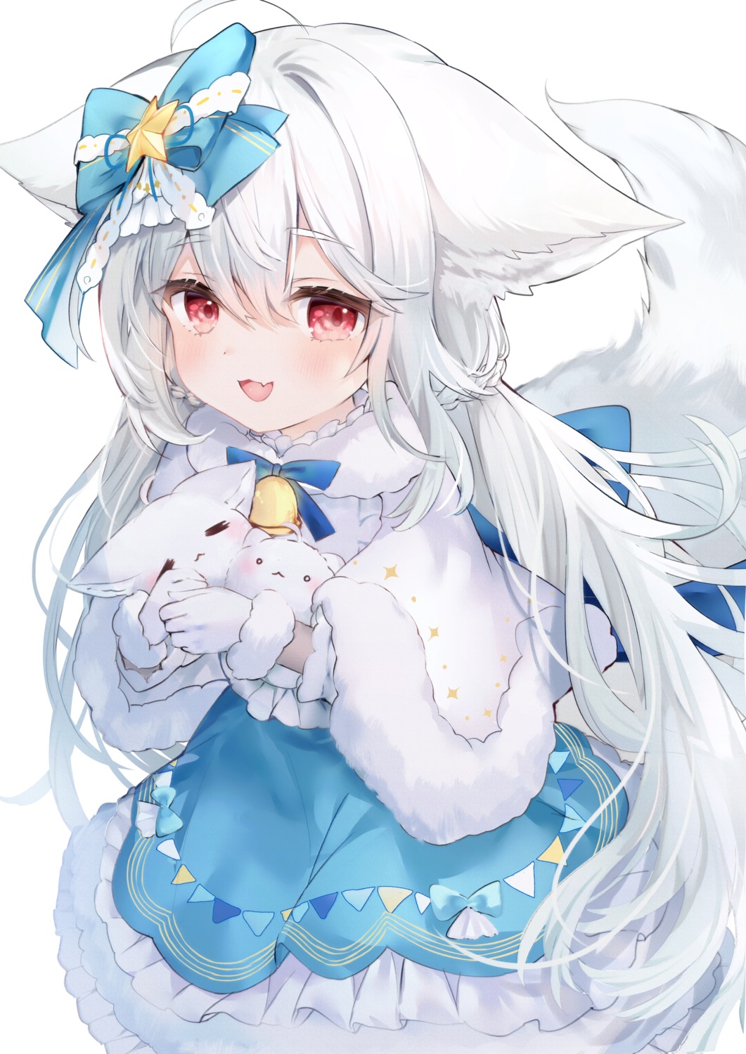 animal_ears, indie_virtual_youtuber, rucaco, sakurada_shiro, tail