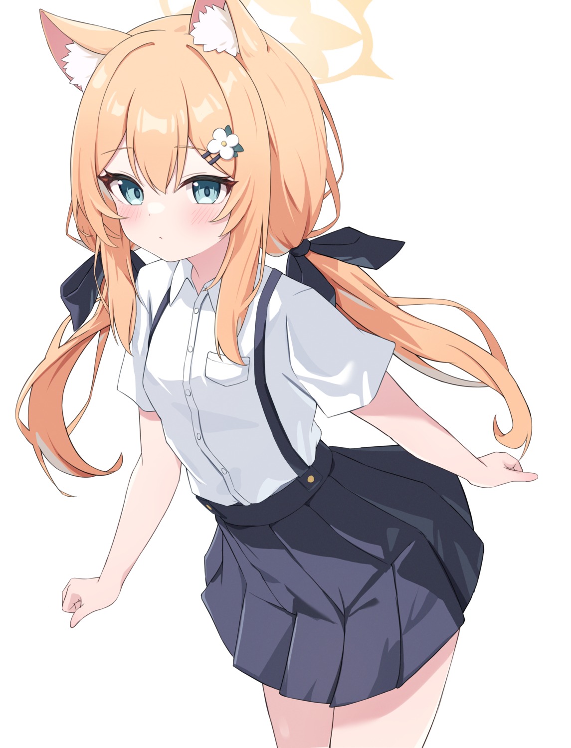 animal_ears, blue_archive, halo, iochi_mari, nekomimi, nonddu, seifuku