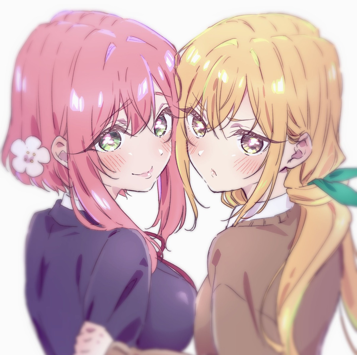 hanazono_hakari, inda_karane, kimi_no_koto_ga_dai_dai_dai_dai_daisuki_na_100-nin_no_kanojo, seifuku, sweater, yano_akane