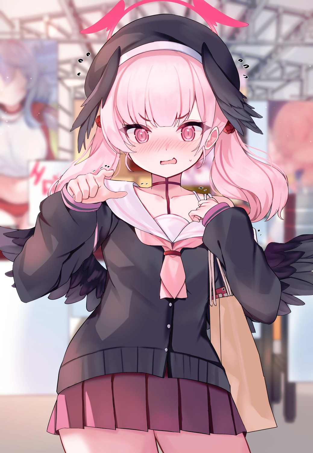 blue_archive, buruma, gym_uniform, halo, kurodate_haruna, mi_taro333, seifuku, shimoe_koharu, sweater, wings