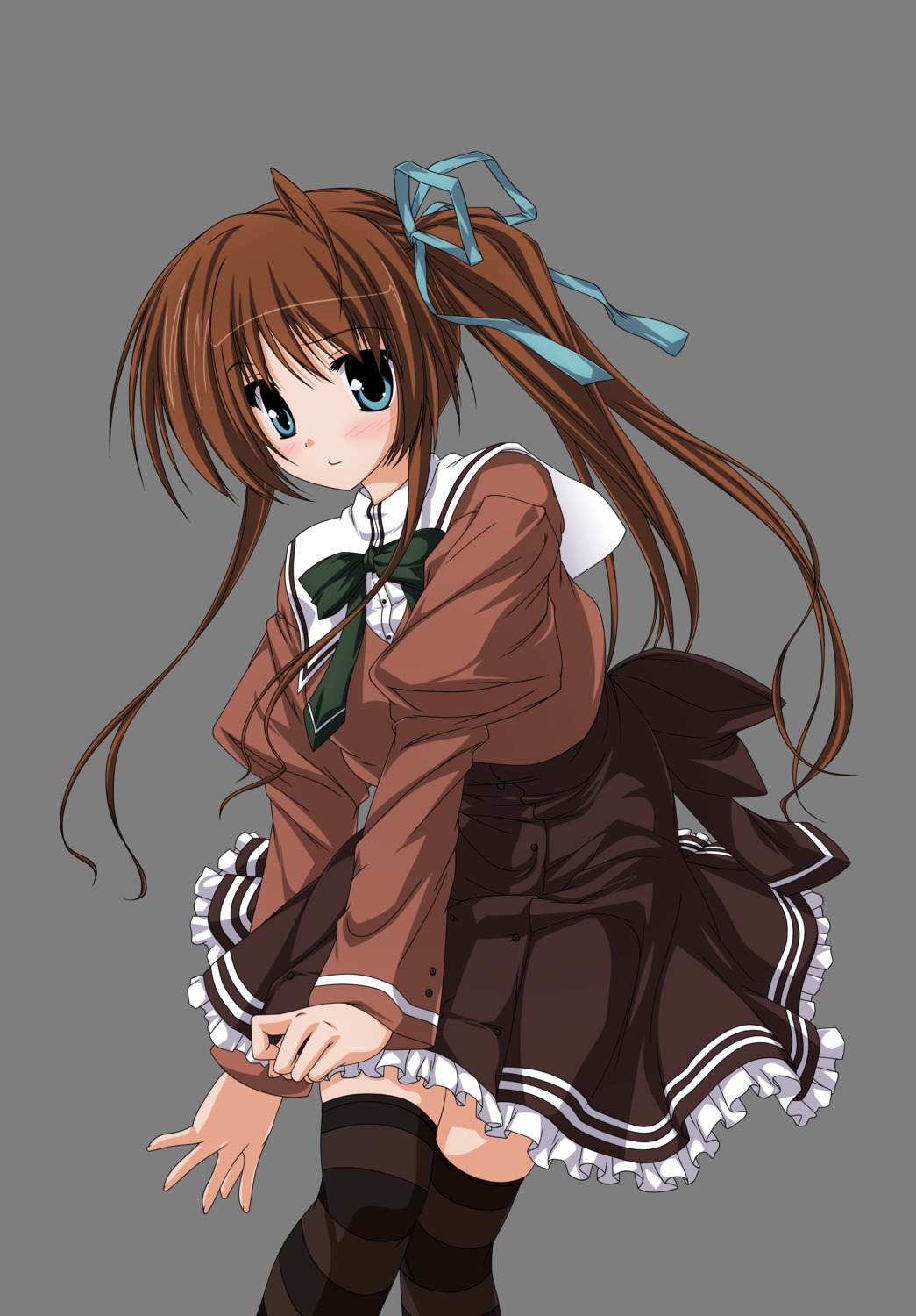 akane_iro_ni_somaru_saka, nagase_minato, seifuku, tenmaso, thighhighs, transparent_png, vector_trace