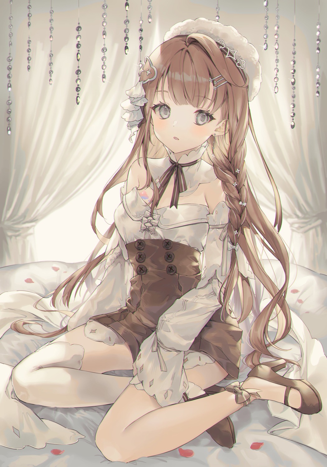 cha_chya, dress, heels, indie_virtual_youtuber, lolita_fashion, lucienne_(vtuber), thighhighs