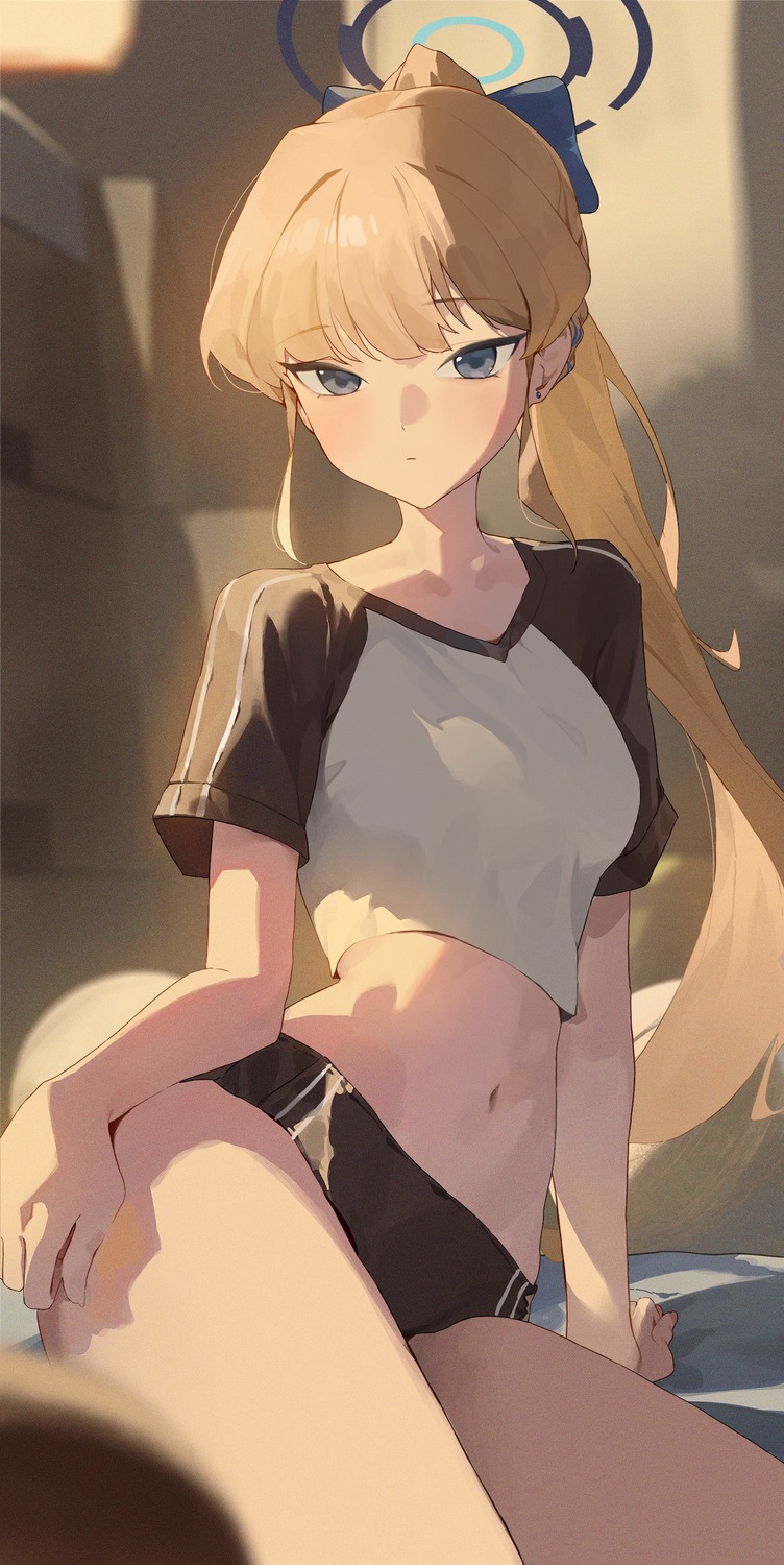 asuma_toki, blue_archive, buruma, gym_uniform, halo, kji_(rozo)