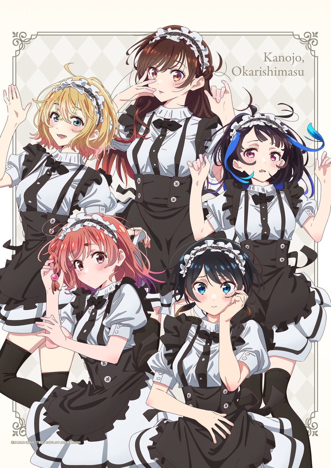 ichinose_chizuru, kanojo_okarishimasu, maid, nanami_mami, sakurasawa_sumi, sarashina_ruka, tagme, thighhighs
