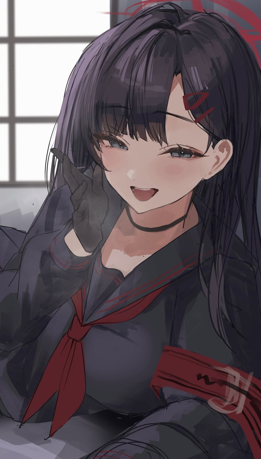 blue_archive, halo, nakamasa_ichika, oreazu, seifuku, selfie