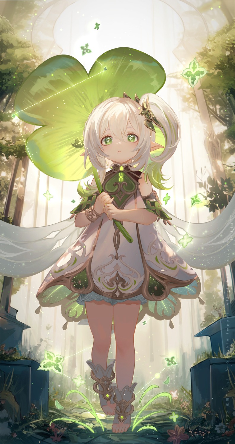 bloomers, dress, genshin_impact, nahida, pointy_ears, transparent