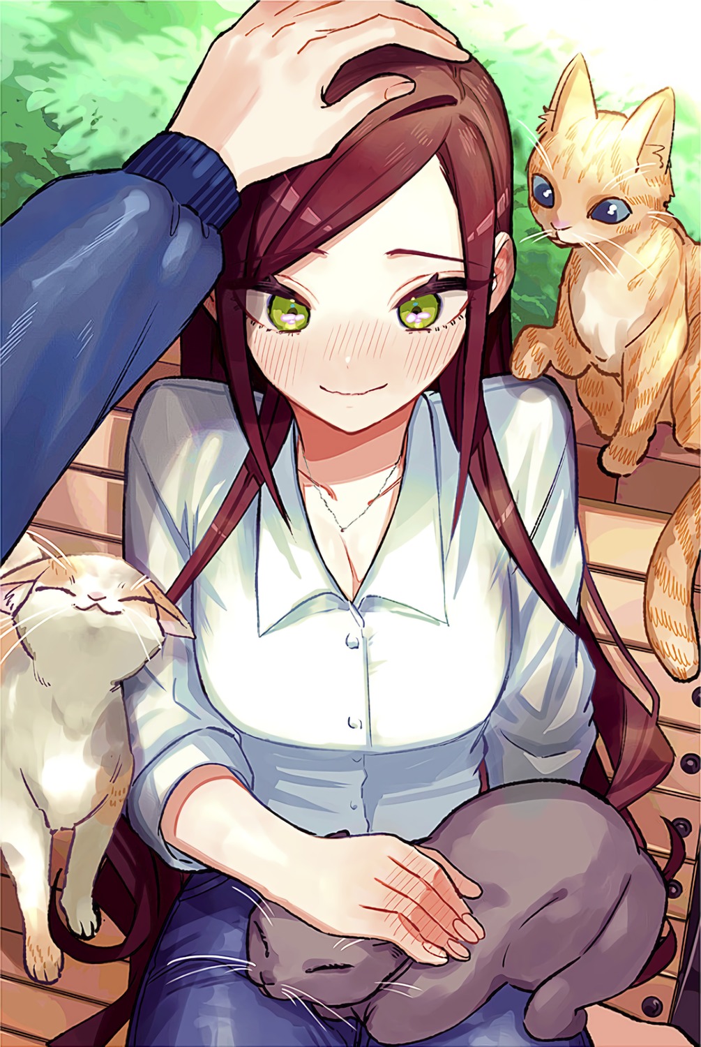cleavage, dress_shirt, kimi_no_koto_ga_dai_dai_dai_dai_daisuki_na_100-nin_no_kanojo, neko, nozawa_yukiko, torotoro_kishika